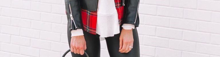 استایل دخترانه با کاپشن چرم